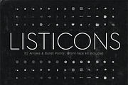 Listicons: Arrows & Bullet Points, a Symbol Font by Medialoot (Thumbnail 1 of 2)