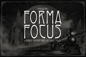 Forma Focus - Vintage 1900s Typeface, a Serif Font by HipFonts