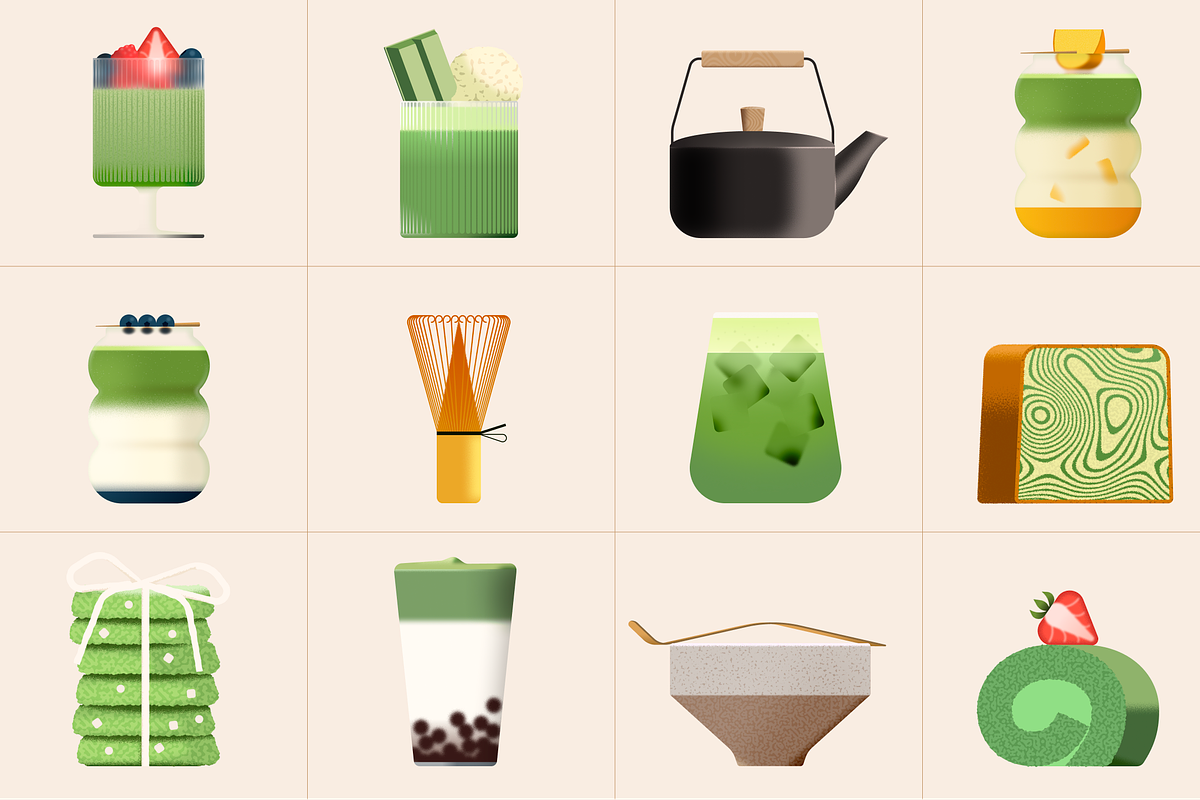 Matcha Illustration Bundle, a Food Illustration by Groovy Goods (Photo 9 of 9)
