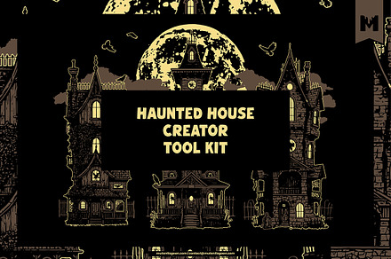 Customizable Haunted House Kit, a Branding & Logo Template by Mutant Lagoon
