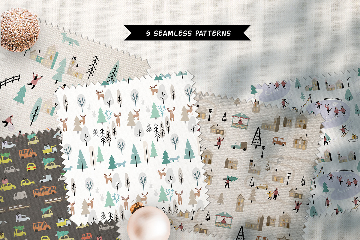Christmas in big city. Vector maps., an Illustration by bioraven (Photo 10 of 12)