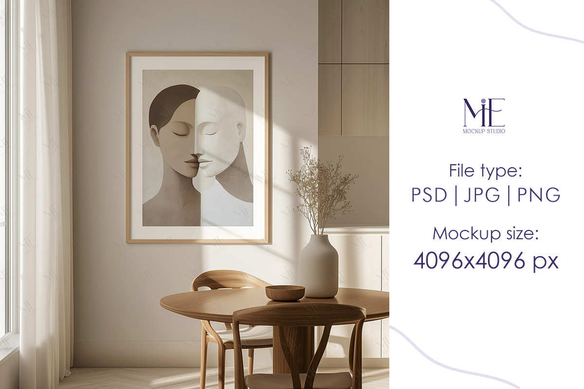 A1 Wall Frame PSD PNG Mockup, a Mockup by Mie Mockup Studio (Photo 3 of 7)