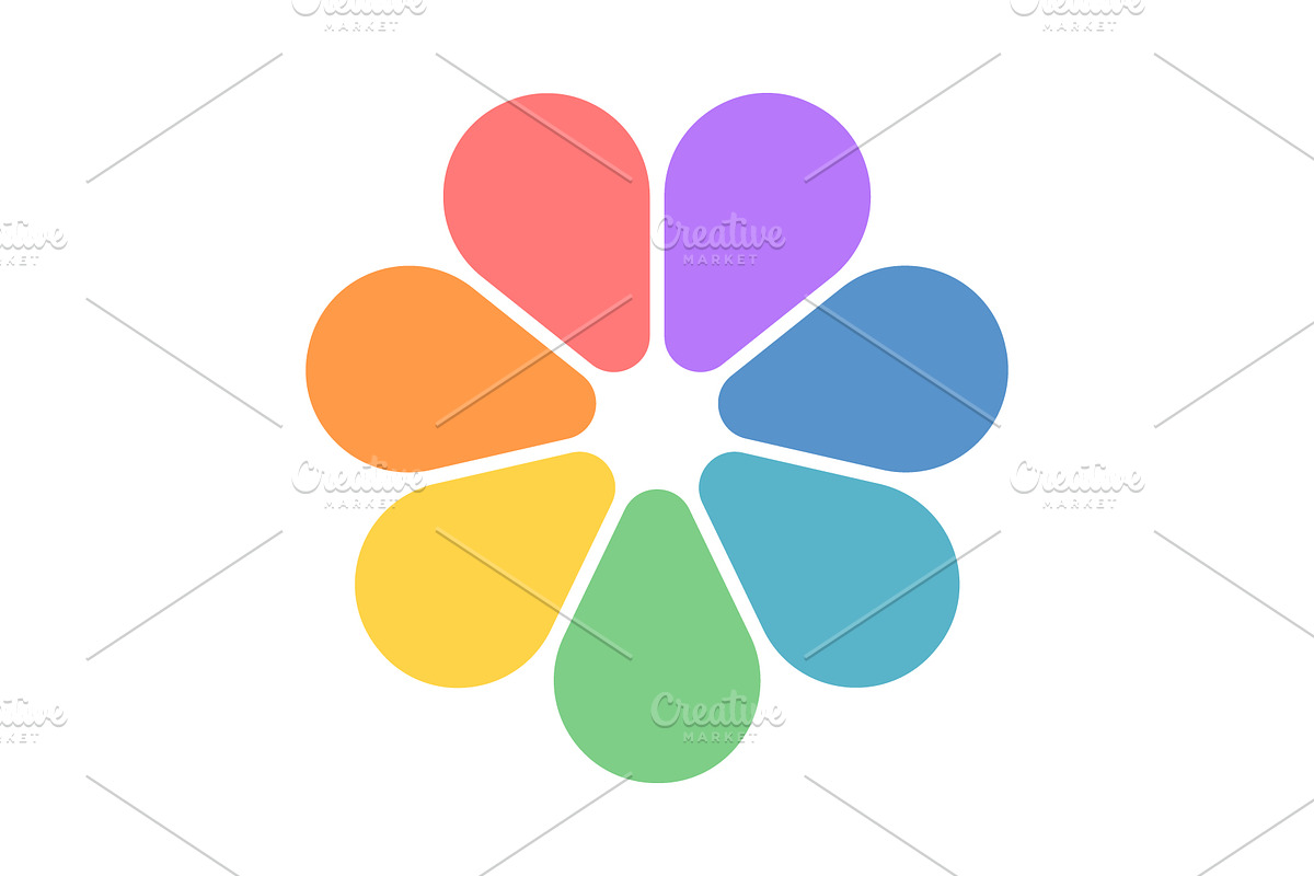 Flower petal circle diagram, an Object Graphic by Elena Pimukova (Photo 4 of 9)