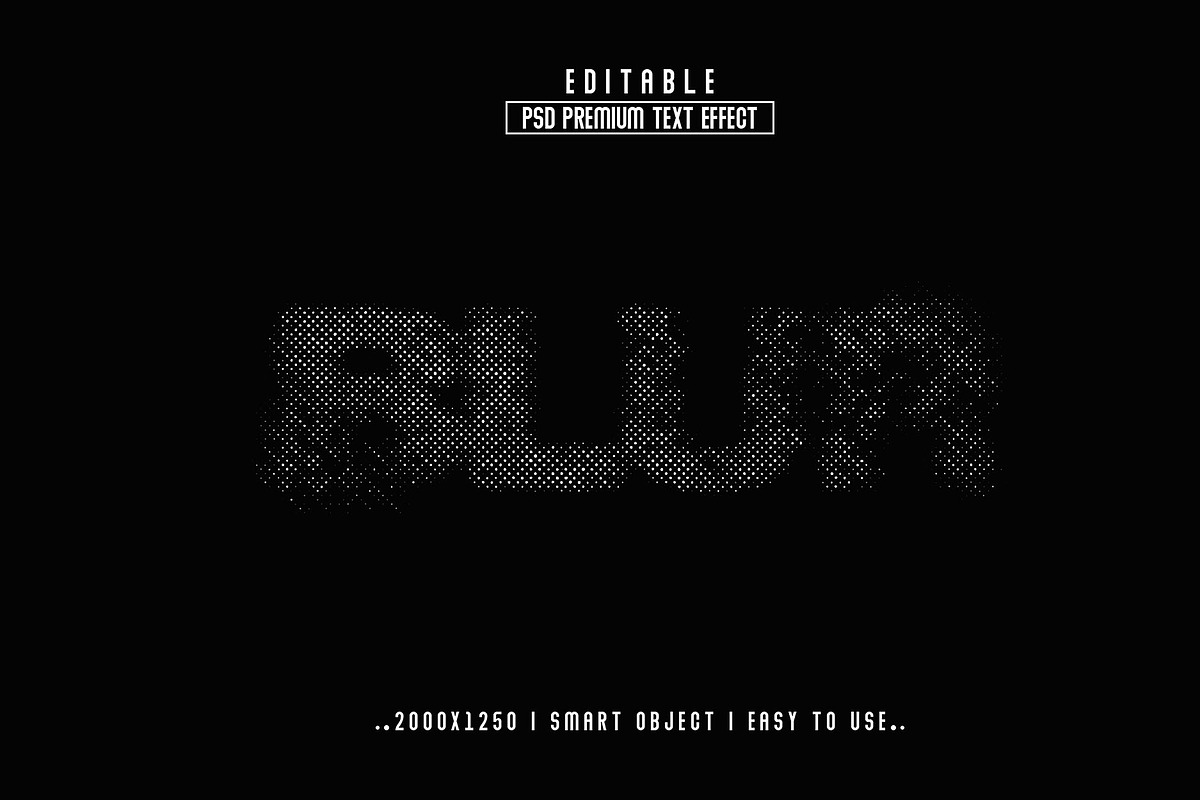 Halftone Blur Text Effect – Editable, a Layer Style Add-On by Md Jahidul99 (Photo 2 of 2)