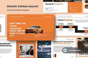 Electric Vehicle Launch Keynote, a Presentation Template by twinstd
