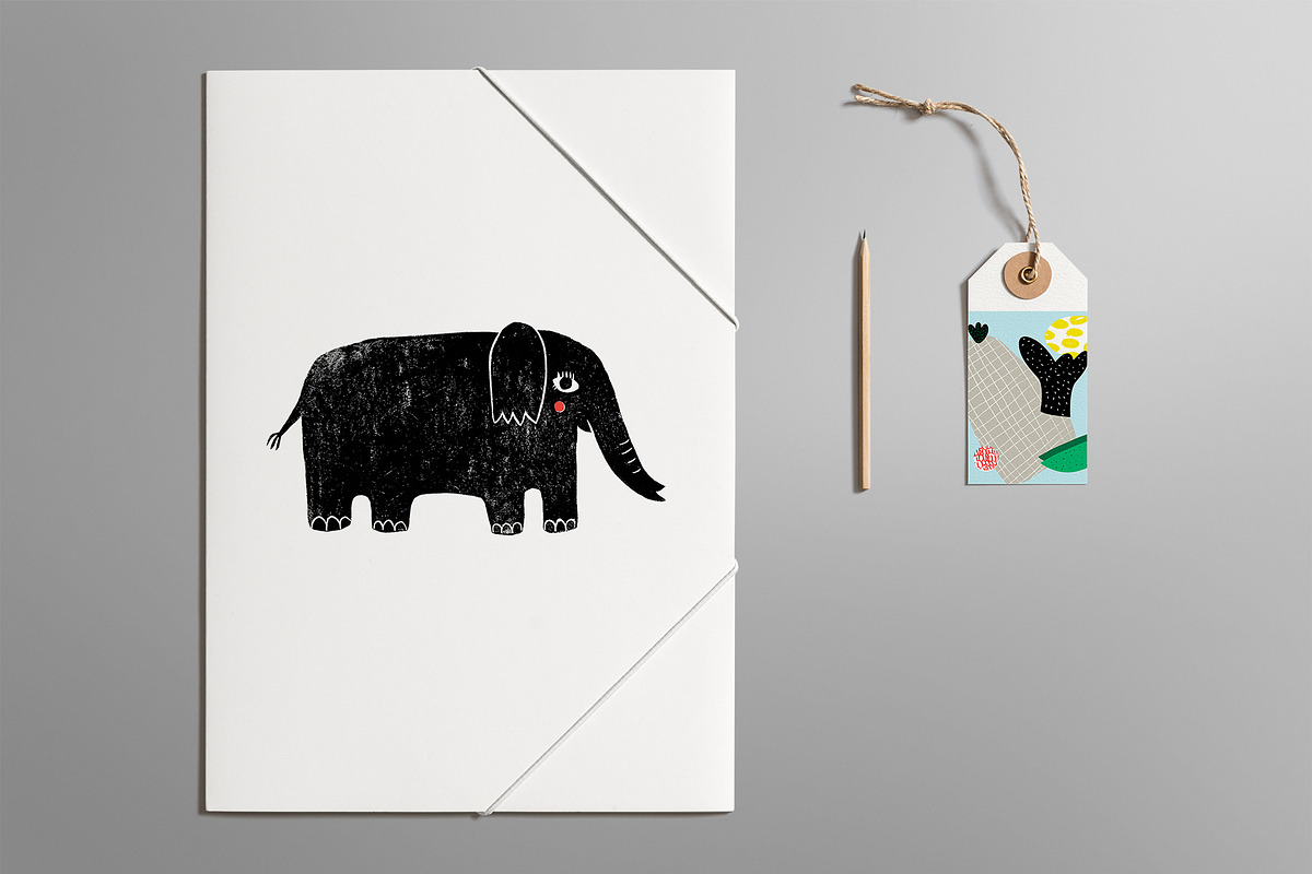 Cute animals / part 2 / Linocut, an Animal Illustration by Mii Lab (Photo 3 of 10)