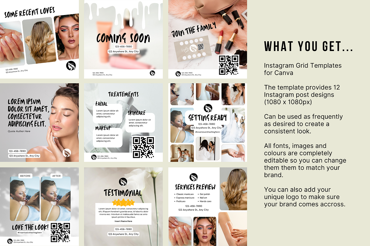 Beauty Salon Social Media, a Social Media Template by Sincerely Media (Photo 2 of 9)