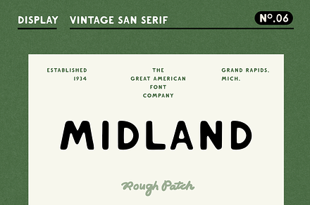 Midland | Vintage Sans Serif Font