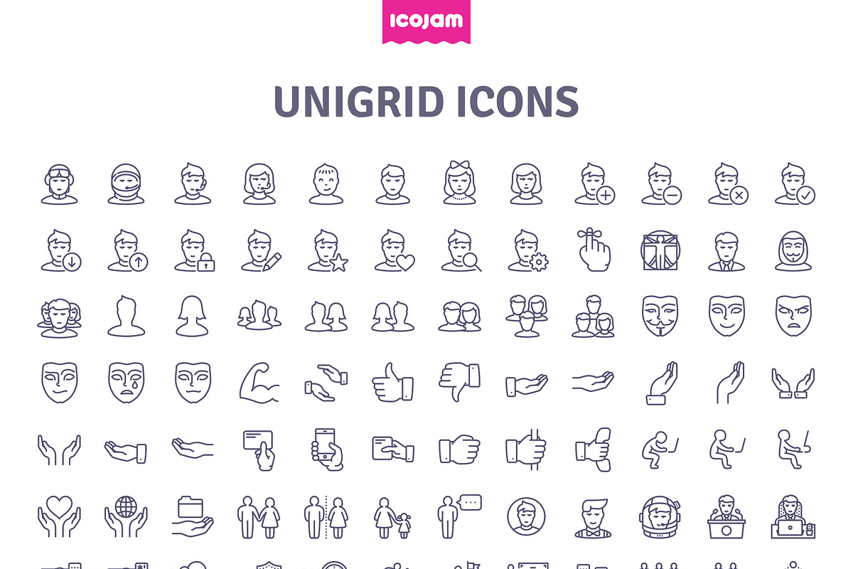 3552 Unigrid icons, an Outline Icon by Icojam store (Photo 7 of 14)