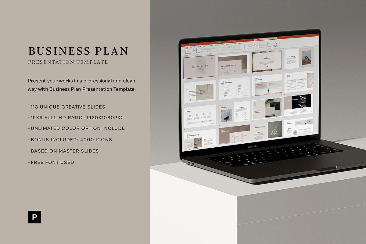 Business Plan Powerpoint Template, a Presentation Template by SlideCo (Photo 4 of 16)