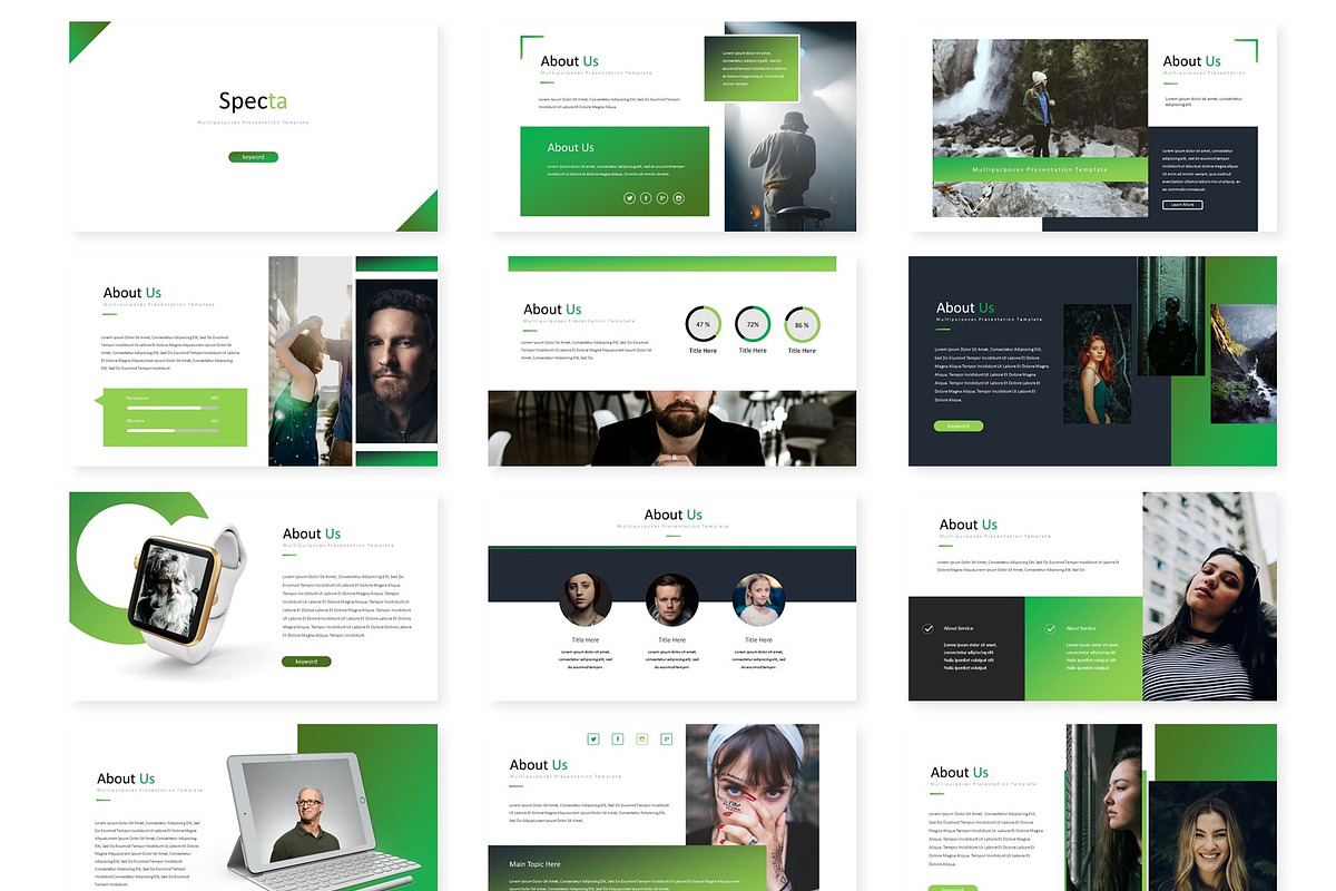 Specta - Google Slides Template, a Presentation Template by AQR Studio