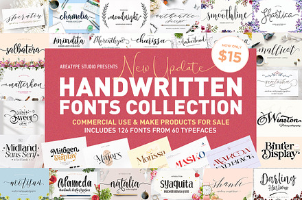 Handwritten Fonts Collection, a Script Font by Areatype