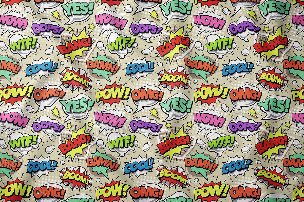 Comic Art Seamless Pattern, a Texture Graphic by Vecster