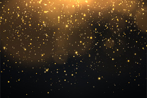 Gold Glittering Star Dust Lights