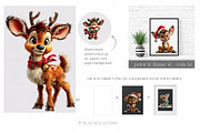 Cute Christmas Reindeer, a Seasonal Illustration by CreationArt (Thumbnail 4 of 9)