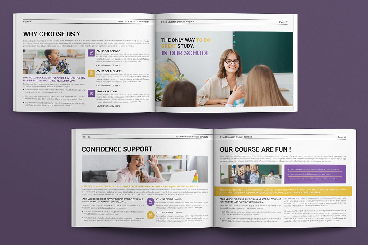 School Education Brochure Layout, a Brochure Template by E-Type (Photo 7 of 8)