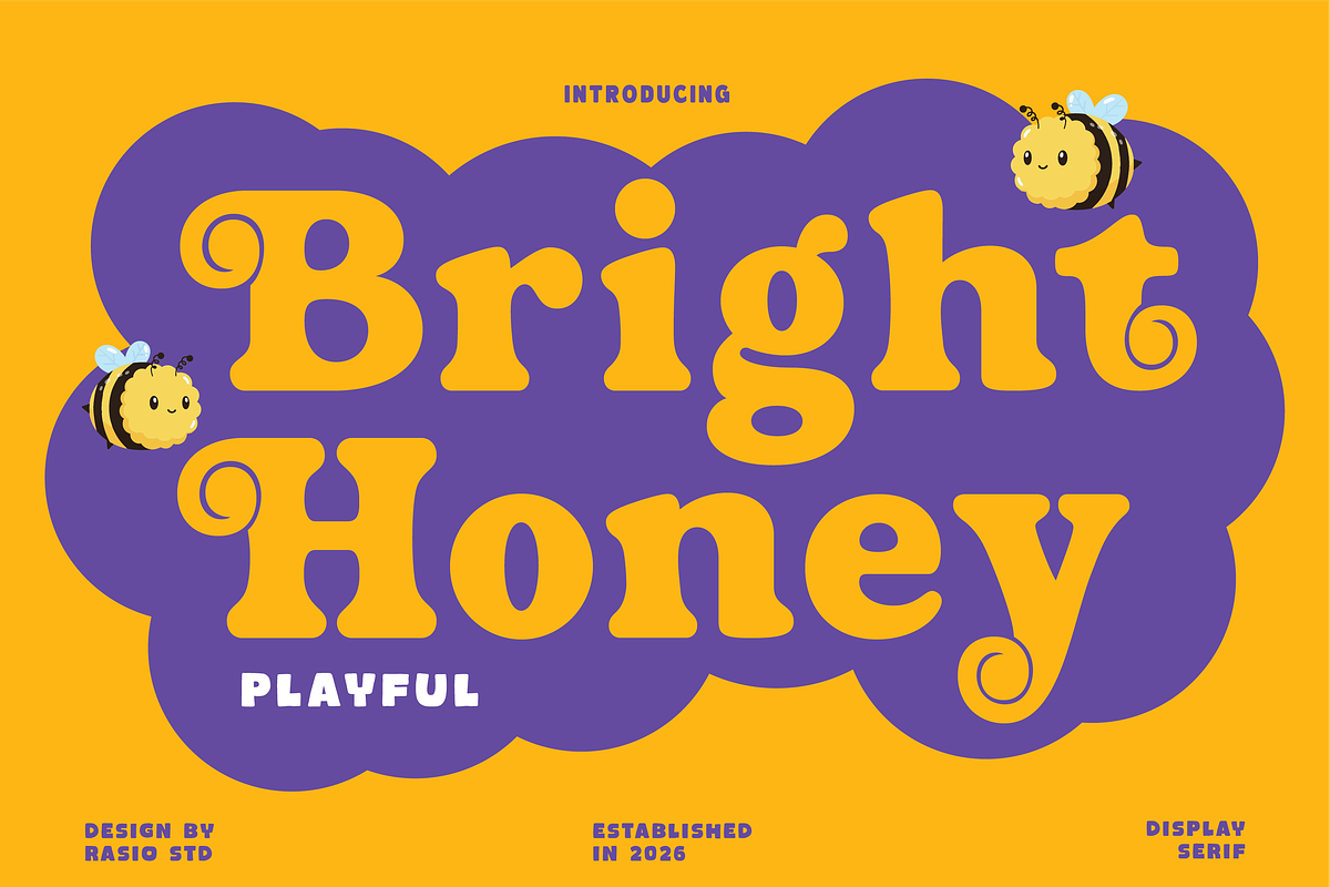 Bright Honey Playful Serif Font, a Serif Font by Rasio Studio (Photo 1 of 9)