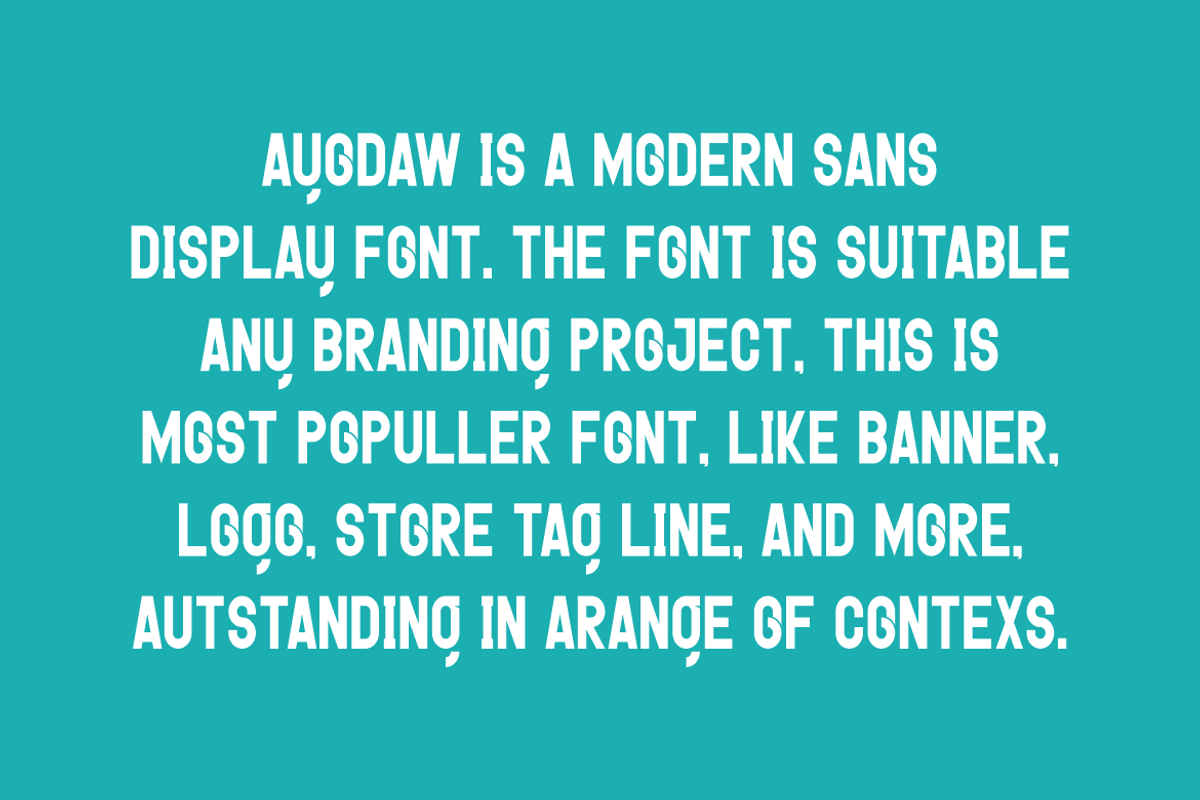 Ayodaw - Modern Sans Font, a Font by QR Design Studio (Photo 5 of 6)