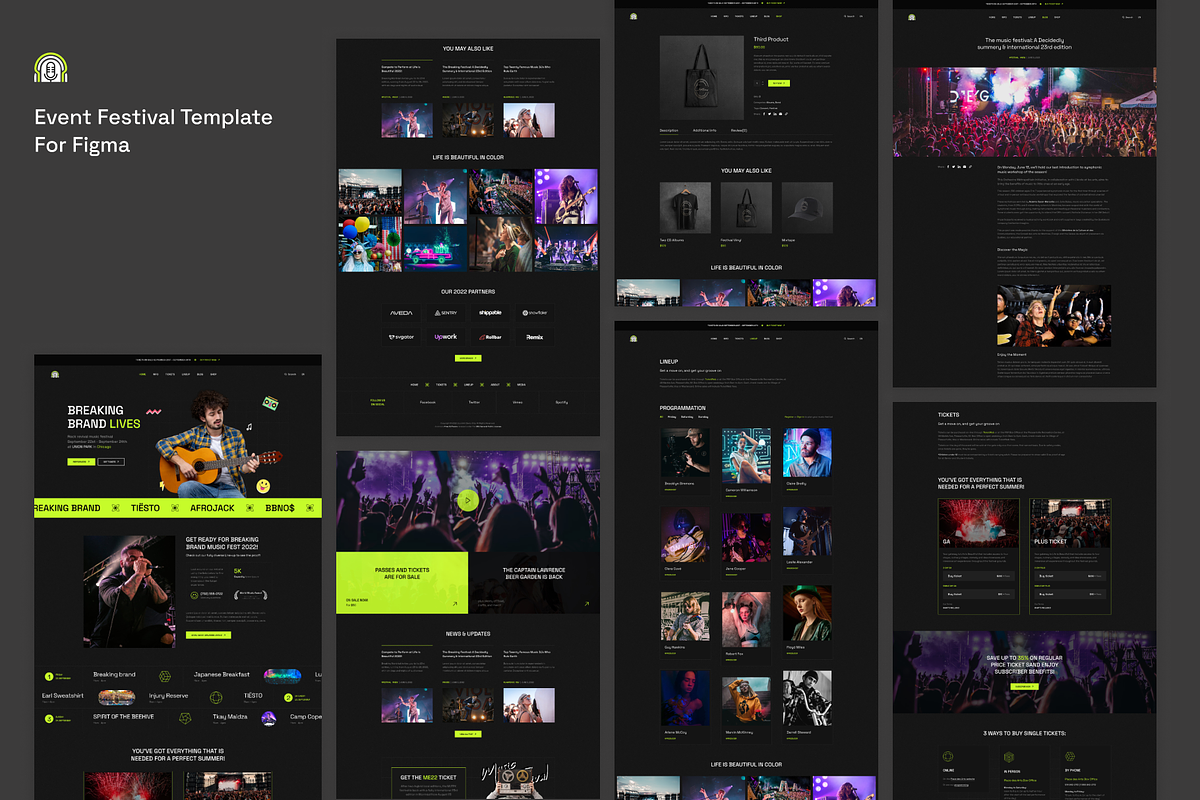Festival - Event Figma Template, an UI Kit Template by YoArts (Photo 4 of 4)