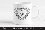 Flower Heart Frame SVG Cut Files, an Object Graphic by ClipartMuchLove (Thumbnail 4 of 5)