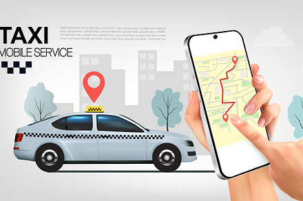 Taxi service concept. Vector