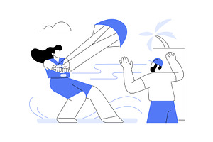 Kitesurfing instructor isolated, a Person Illustration by Visual Generation
