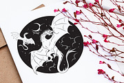 Dragons - hand drawn vector arts, an Animal Illustration by Croisy (Thumbnail 5 of 5)
