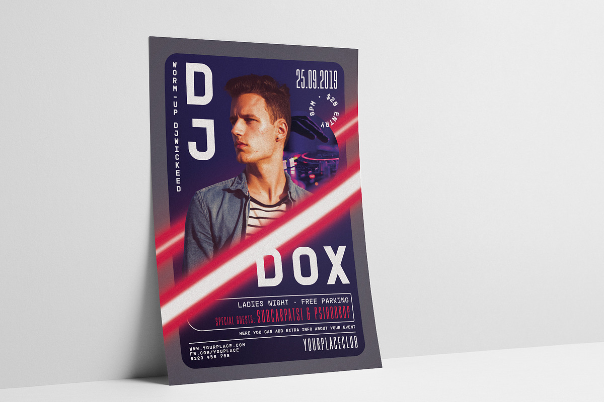 DJ Concert Year Flyer Template, a Flyer Template by Mariux (Photo 1 of 4)
