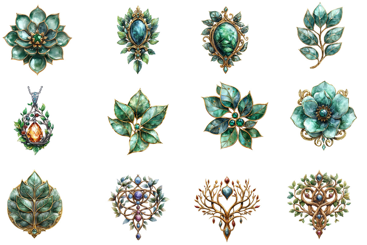 Elven Forest Emblems CLIPART, an Illustration by Designworld (Photo 3 of 4)