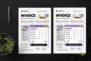 Cube Mauve Plain Invoice, a Print Template by Annora Studio (Thumbnail 2 of 4)