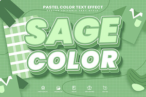 Sage Color Editable Text Effect