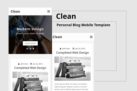 Personal Blog Mobile Template, a HTML Template by Ngetemplates