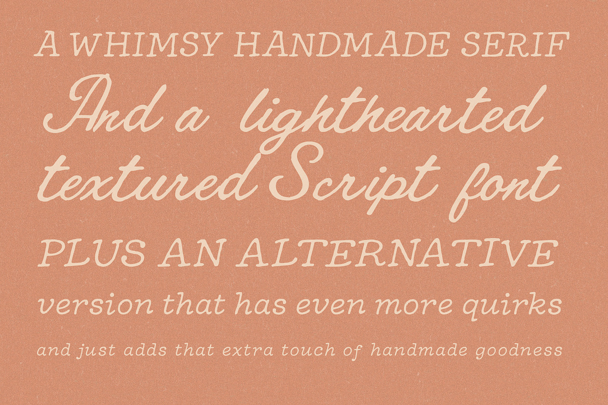 Handwritten Whimsy Serif and Script