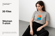 Woman T-Shirt Mockup Bundle, a Shirt Mockup by Moixo studio (Thumbnail 1 of 10)