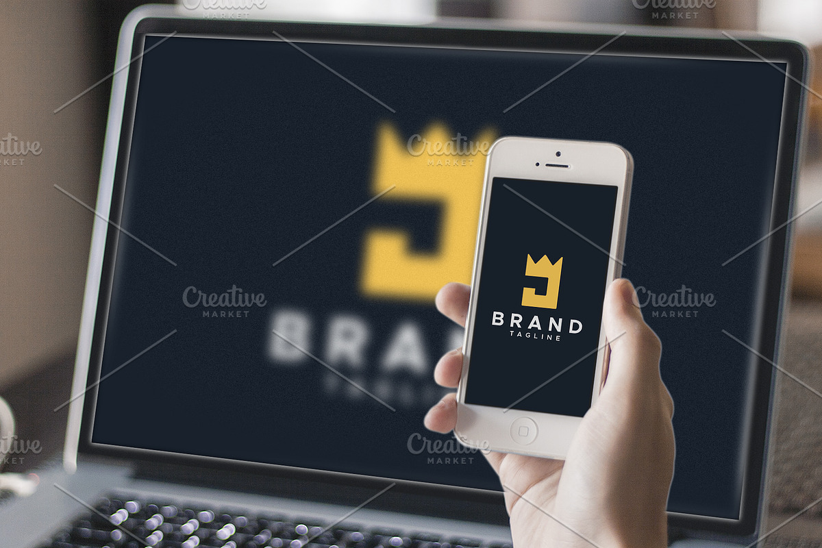 Letter J crown king logo design, a Branding & Logo Template by Amadul11 (Photo 5 of 5)