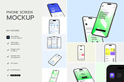 Smartphone Screen Mockup Collection, an iPhone Mockup by graphypix (Thumbnail 2 of 14)