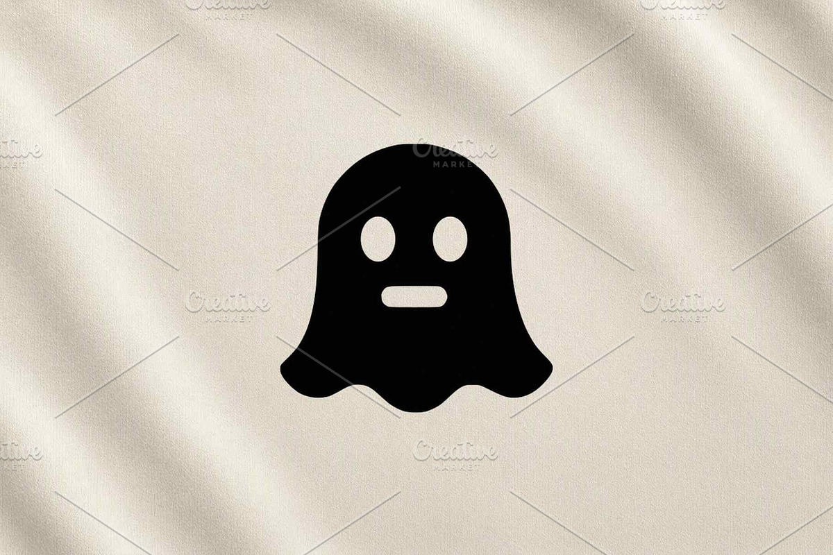 Cute Ghost Silhouette Vector, a Decorative Illustration by Vectorium Studio (Photo 3 of 4)