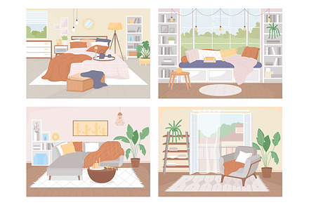 Nordic style home flat illustrations, a Person Illustration by IMG visuals characters