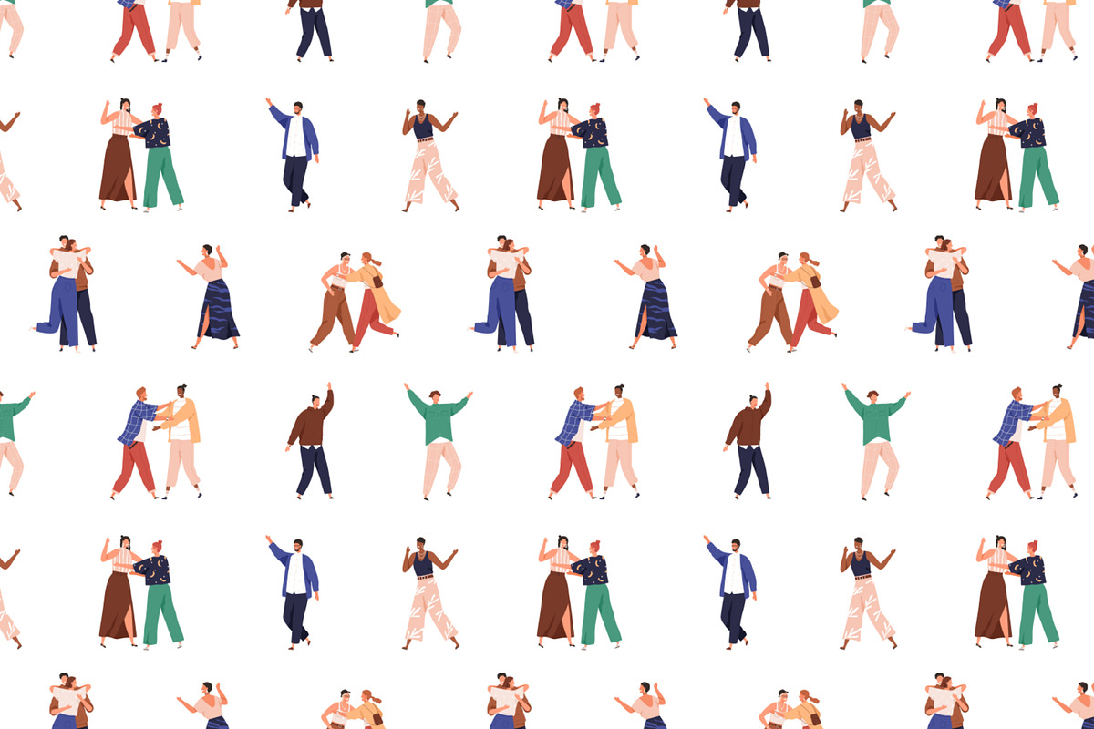 People greeting seamless pattern, a Pattern Graphic by Good Studio