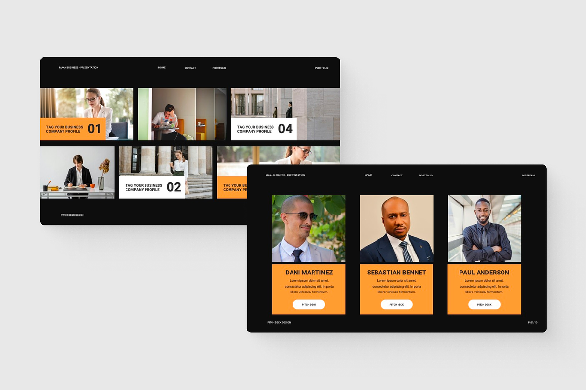 Maka - Pitch Deck PowerPoint, a Presentation Template by SquidPixey (Photo 2 of 6)