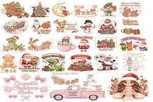 Kids Christmas PNG Bundle