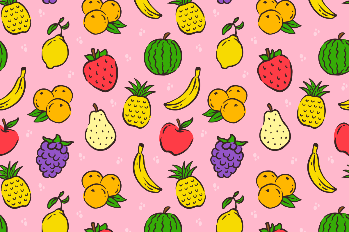 Fruit Seamless Pattern Background, a Pattern Graphic by Mangustudio (Photo 1 of 3)