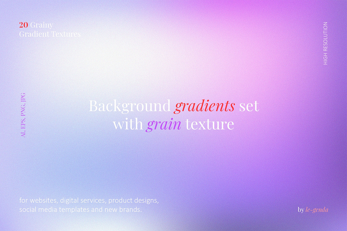 20 Background gradients set, a Texture Graphic by le-genda (Photo 1 of 11)