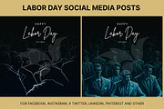 61 Labor day social media posts set, a Social Media Template by Walldecorated (Thumbnail 4 of 29)
