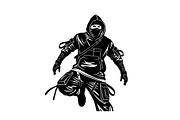 Hooded Street Ninja Silhouette, a Graphic by Gfx_Store (Thumbnail 7 of 10)