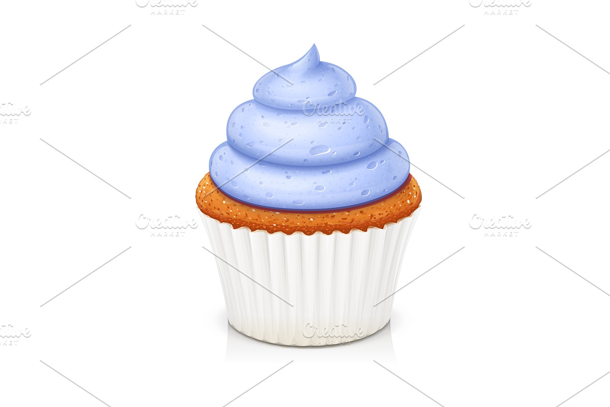 Cupcake. Dessert., a Food Illustration by Aleksangel