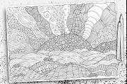 Black and white landscapes, a Texture Illustration by ImHope (Thumbnail 7 of 15)