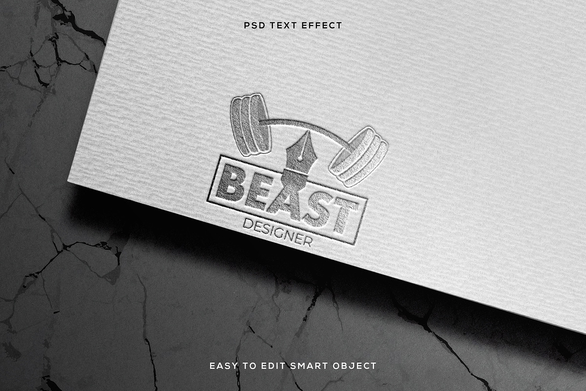 Paper Engraved Logo Mockup Photoshop, a Layer Style Add-On by Beast Designer (Photo 2 of 2)