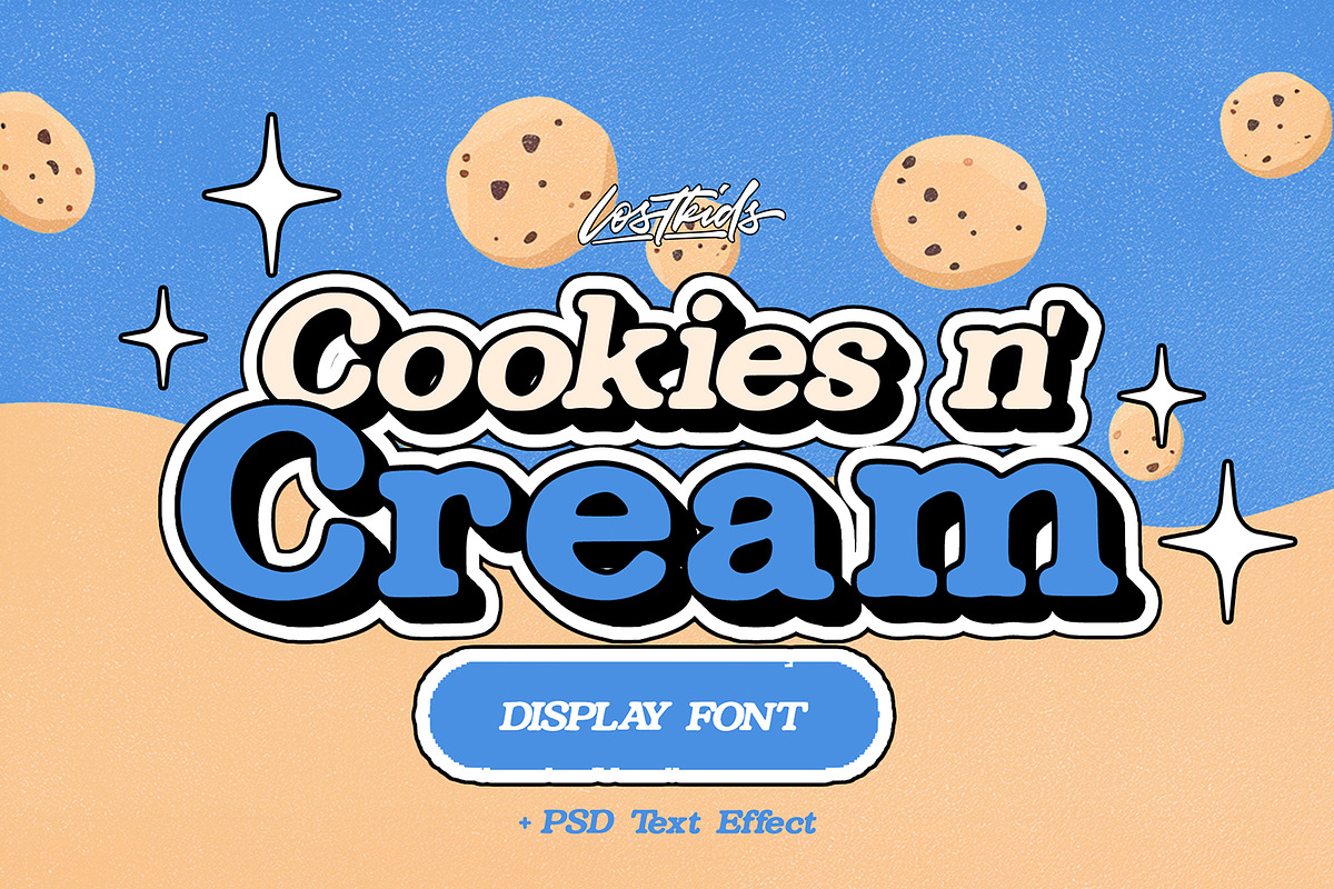 Cookies n' Cream Display Font + PSD, a Slab Serif Font by Lostkids (Photo 1 of 7)