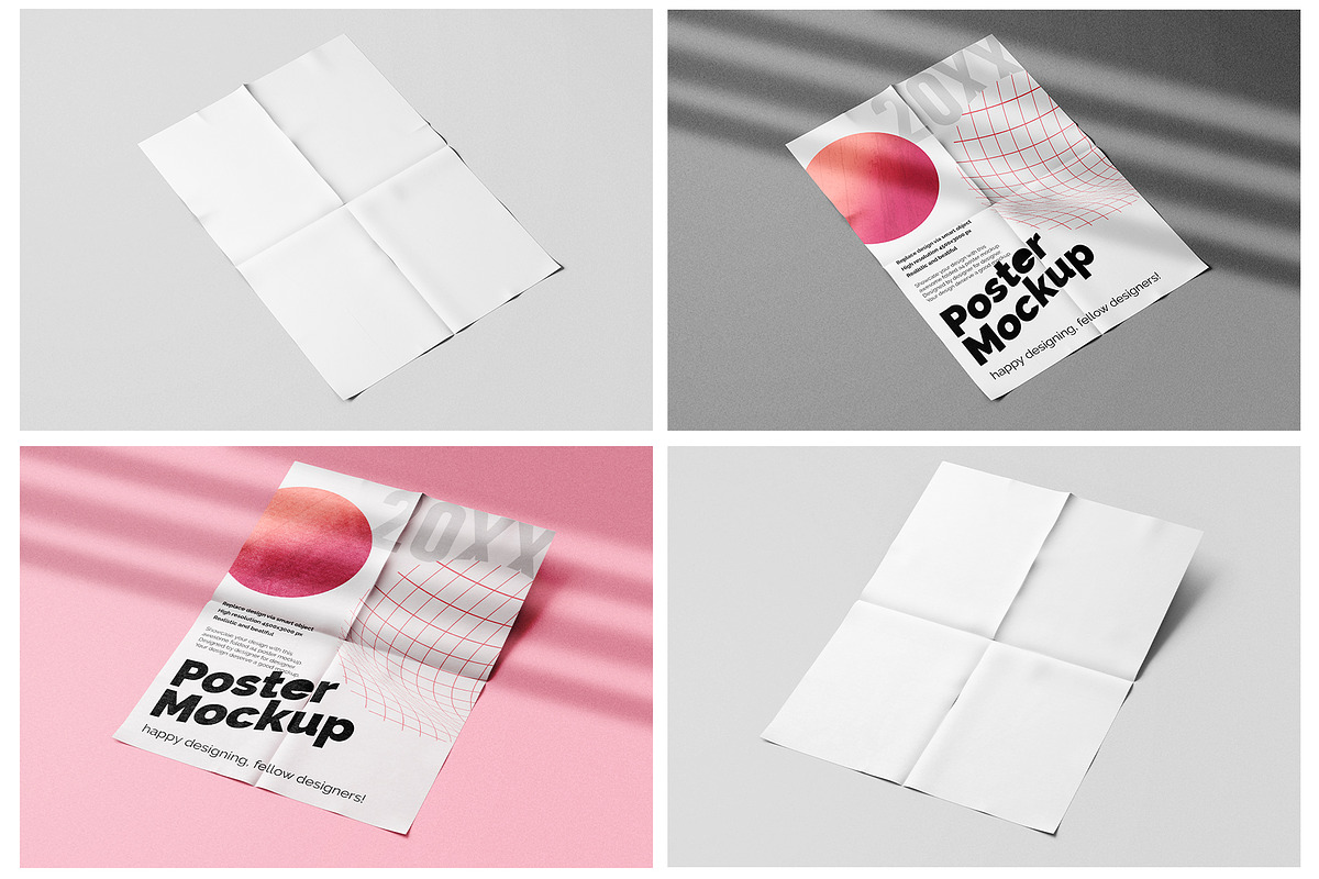 A4 Poster Folded Mockup Pack, a Mockup by Remnand Studio (Photo 11 of 13)